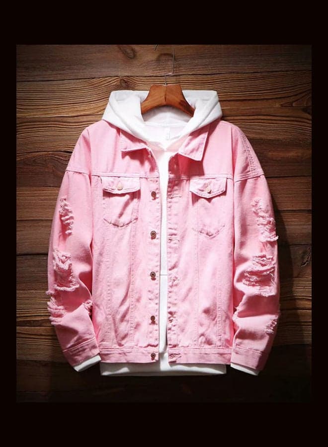Autumn Casual Jacket Pink