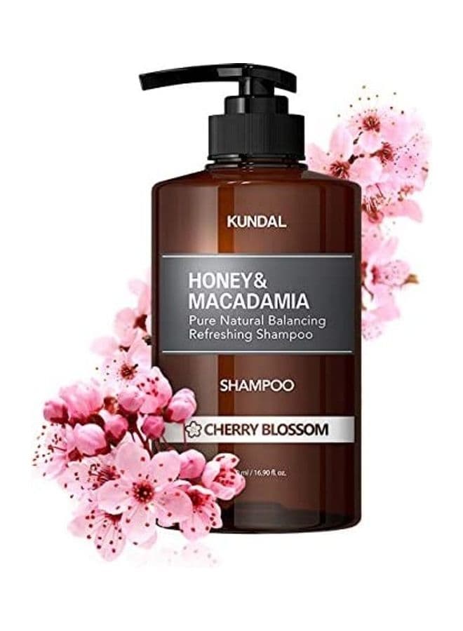Honey And Macadamia Pure Natural Balancing Refreshing Shampoo, Cherry Blossom 500ml