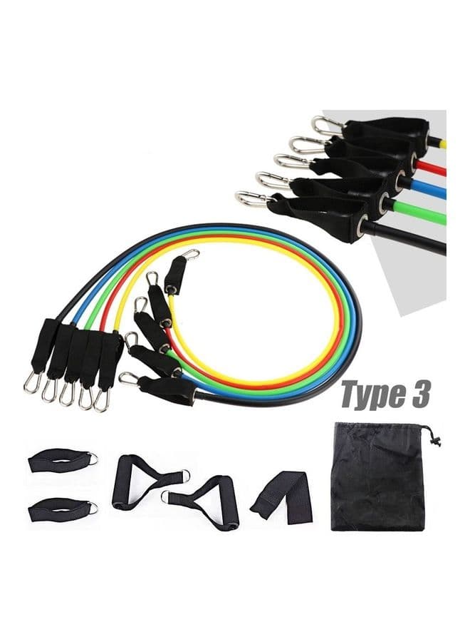 11-Piece Resistance Bands Set 23.5x23x7cm
