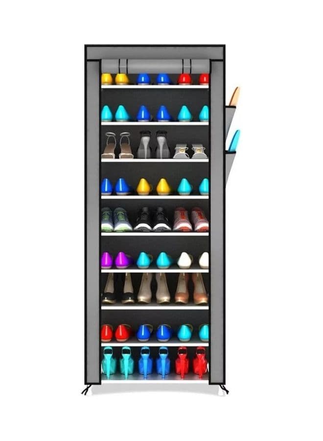 9-Tiers Shoe Cabinet Rack Grey 60*30*160cm