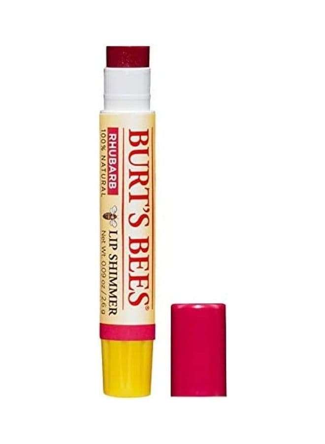Natural Rhubarb Moisturizing Lip Shimmer Red