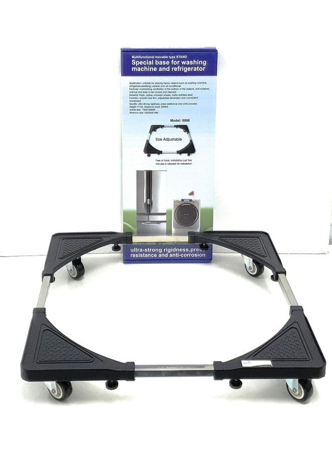 Heavy Duty Washing Machine And Refrigerator Adjustable Stand 98 Black