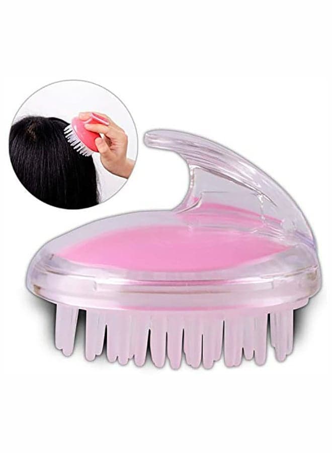 Shampoo Anti-Slip Scalp Shower Hair Brush Pink 7 x 8.5cm