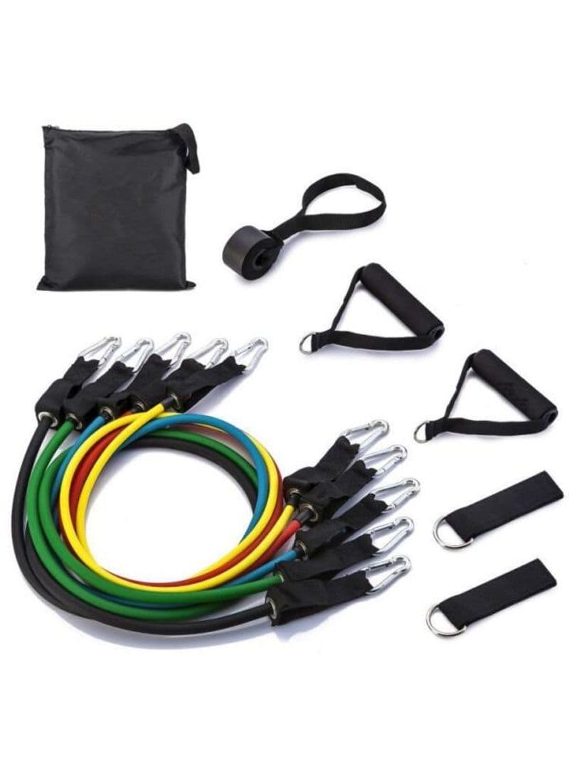 11-Piece Resistance Band Set With Carrying Case 540grams