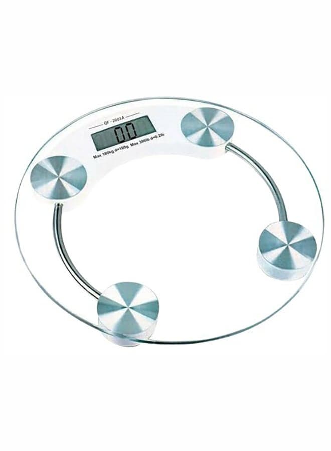 Digital Glass Round Weight Scale Clear