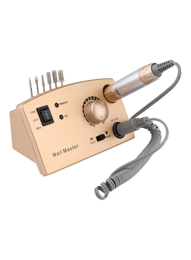 Professional Electric Nail Art Drill Pen Gold 24 x 10 x 20cm