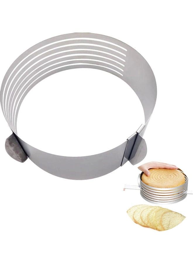 6-8 Inch Stainless Steel Adjustable Layered Cake Slicer Multicolour