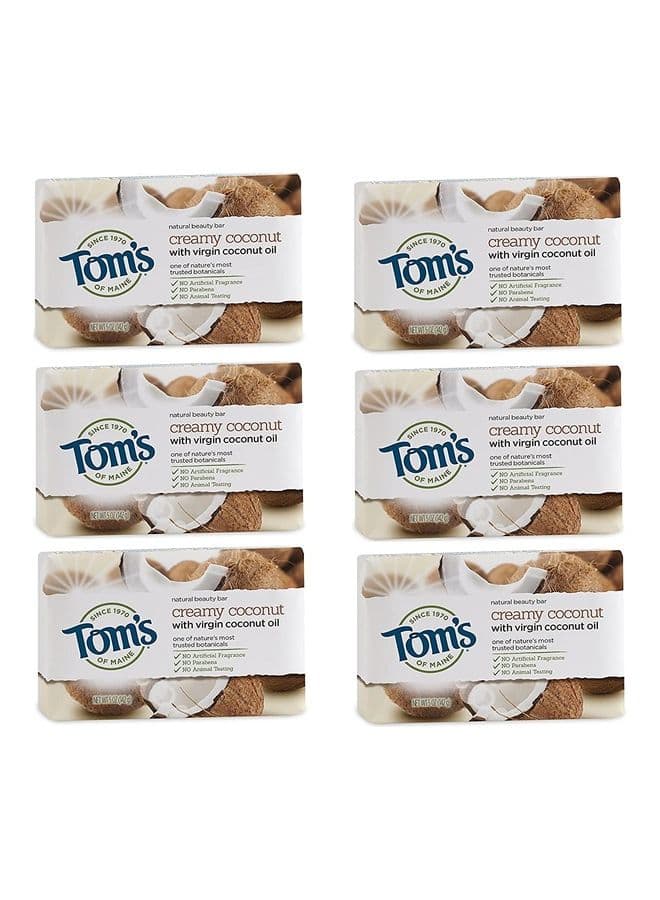 6-Pack Creamy Coconut with Virgin Oil Beauty Bar
