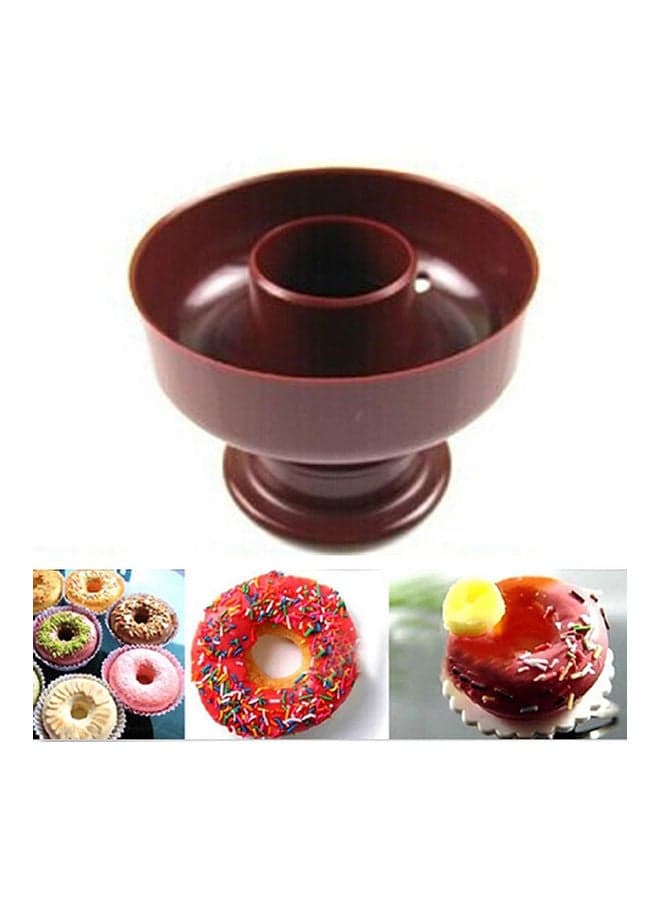 Silicone Donut Baking Pan Cake Mould Brown 21 x 21 x 5cm