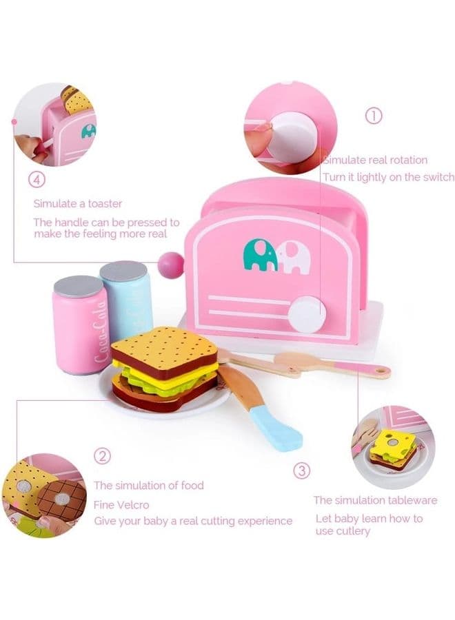 32-2045 Wooden Toaster Kitchen Play Set