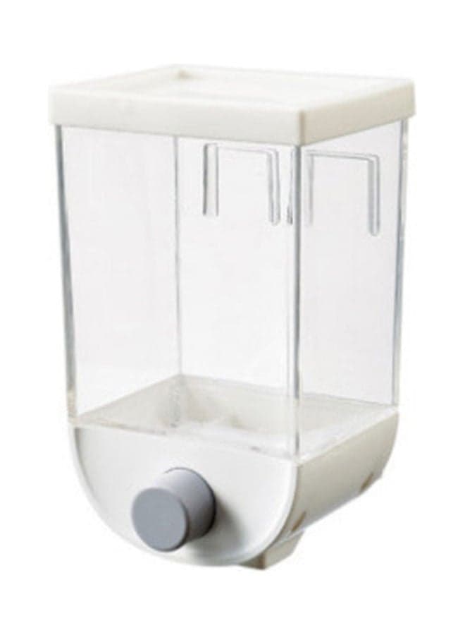 Wall-Mounted Grain Storage Box White/Clear