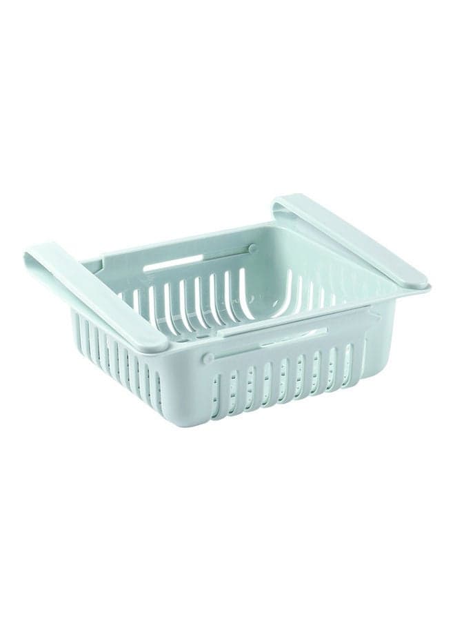 Retractable Fridge Organizer Basket Blue