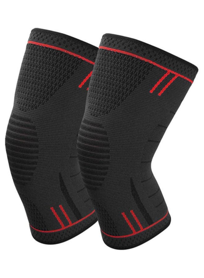 Pair Of Non Slip Sports Knee Pads Support 17 x 17cm