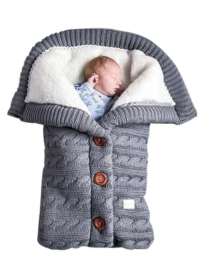 Button Design Thickened Warm Sleeping Bag