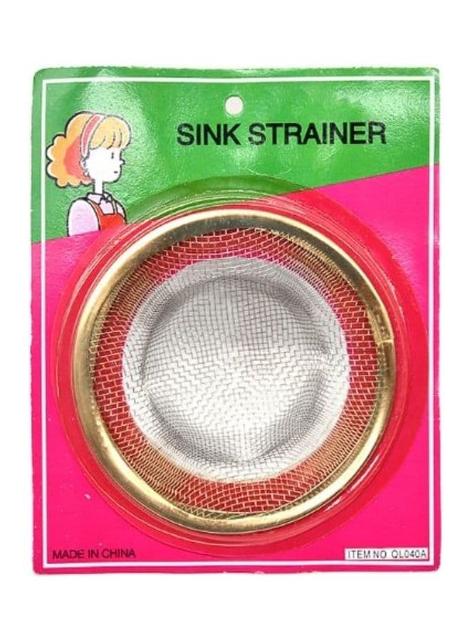 Stainless Steel Sink Strainer Gold/White 11cm