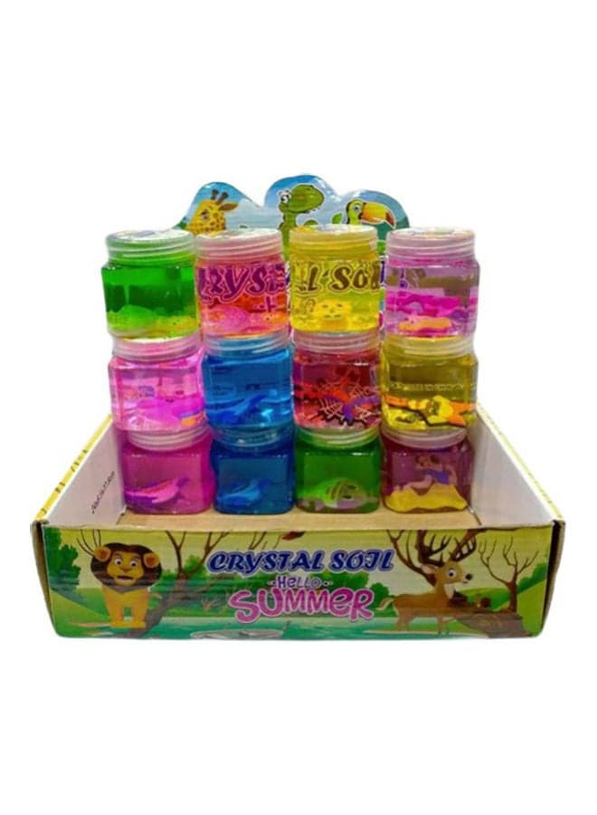 12-Piece Hello Summer Crystal Soil Slime Playset