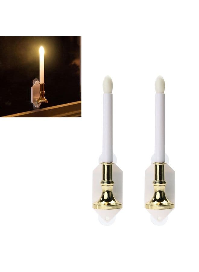 2-Piece Solar Candle LED Night Lantern White