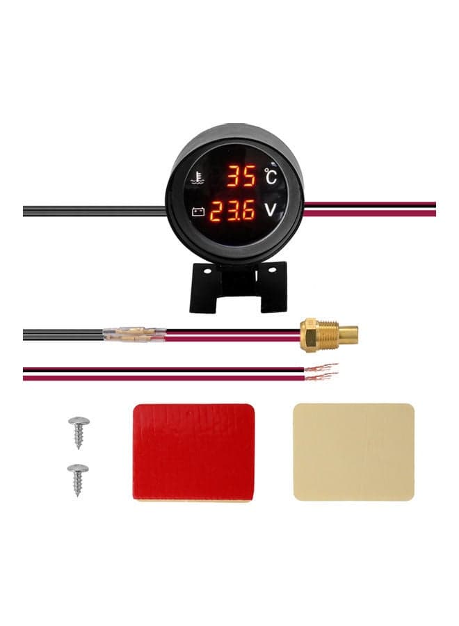 Round LED Digital Car Truck Water Temp Gauge