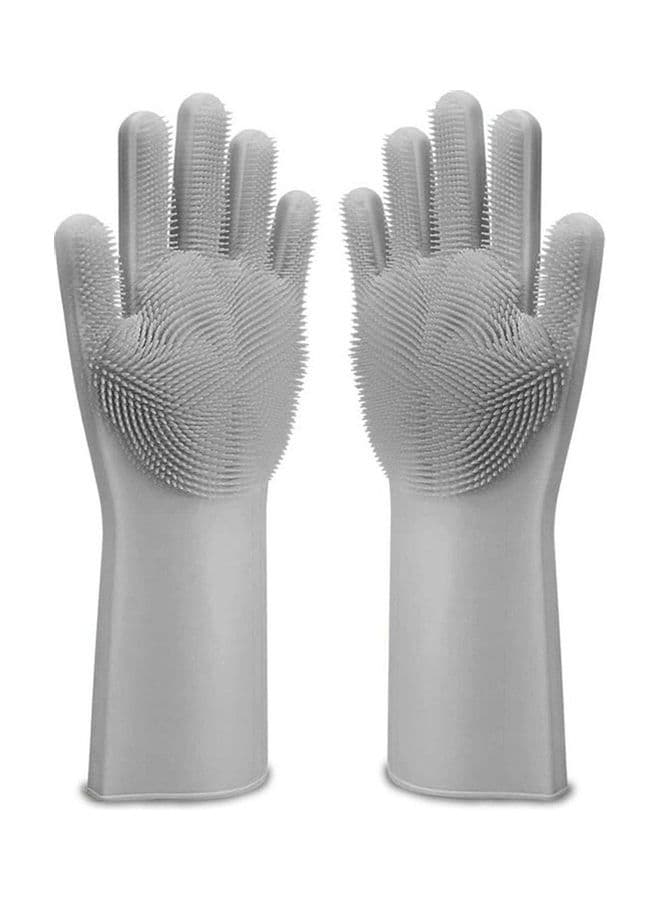 Silicone Dishwashing Glove Grey 34 x 15cm