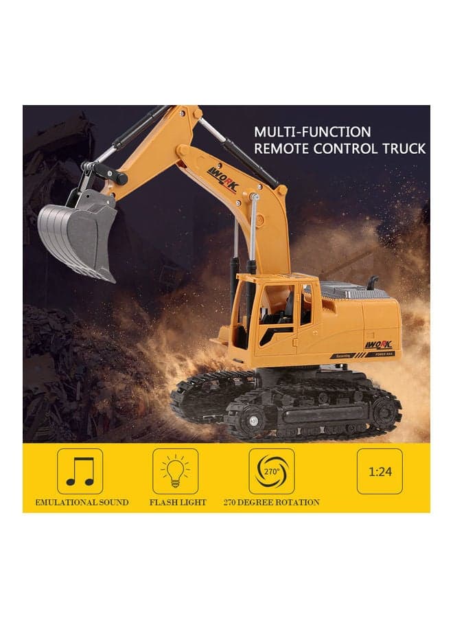RC Excavator Die-cast Alloy Metal Construction Tractor 30.5x12x22.5cm