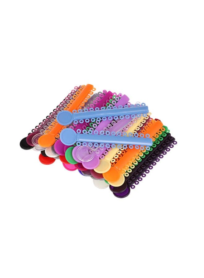 40 High-Elastic Straps With Rubber Braces Multicolour 10x1x9cm