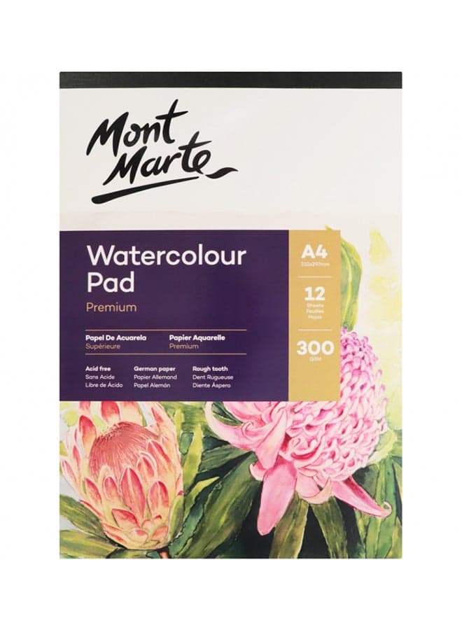 A4 Watercolour Pad Multicolour