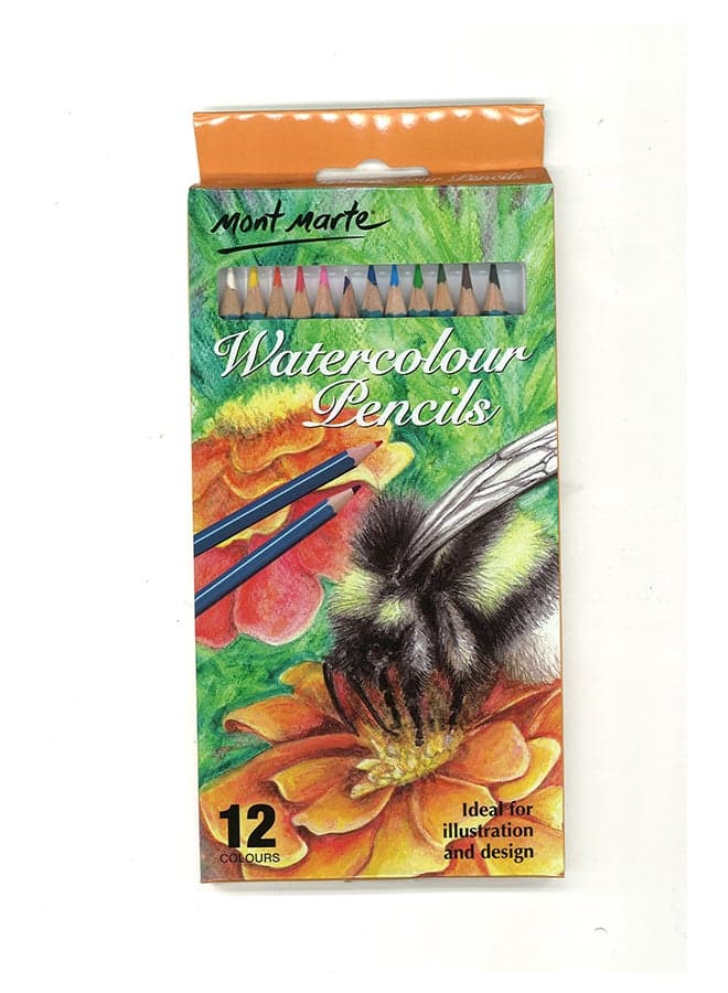 12-Piece Water Colour Pencil Multicolour