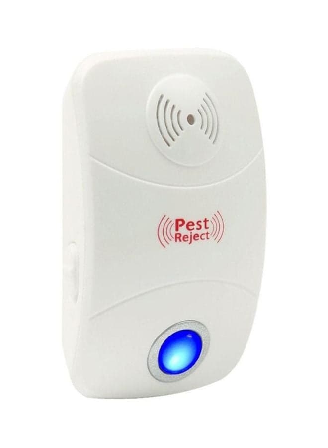Ultrasonic Pest Repeller White 9.8x5.8x2.3centimeter