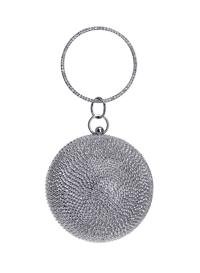 Banquet Lady Fashion Handbag Keychain Silver