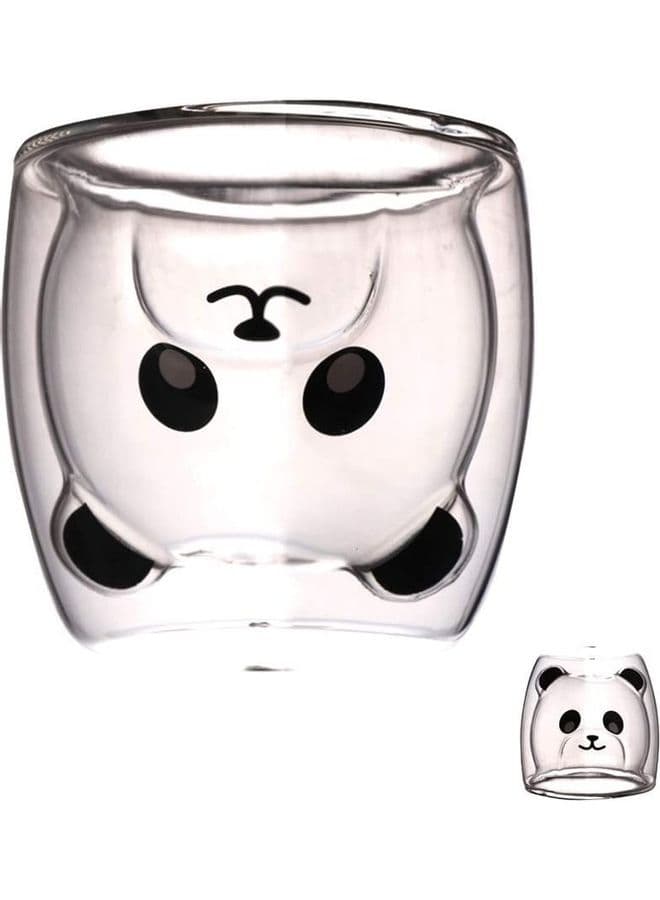 Creative Cute Shape Double-Layer Coffee Mug Clear 230ml