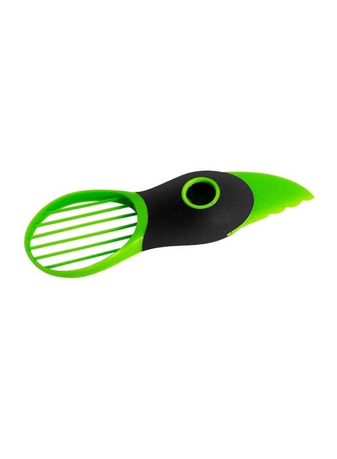 3 In1 Premium Avocado Slicer Green/Black 19.6cm