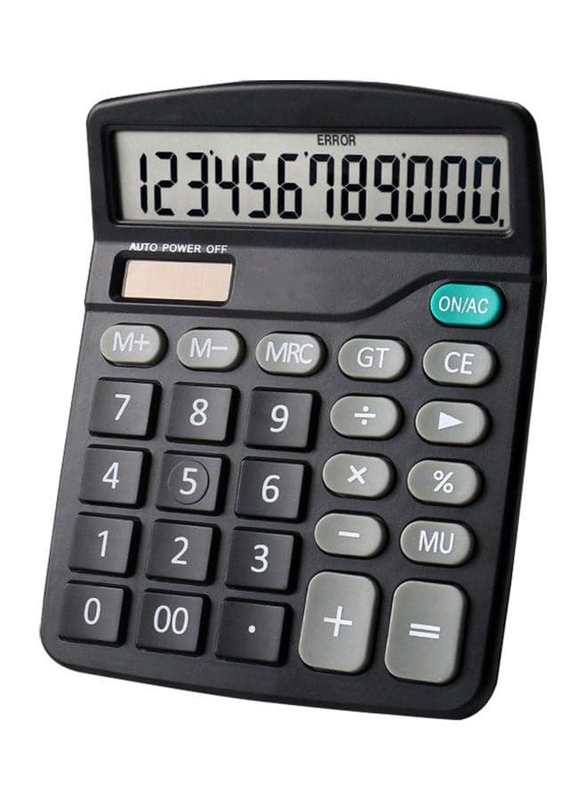 12-Digit Desktop Standard Function Calculator Black