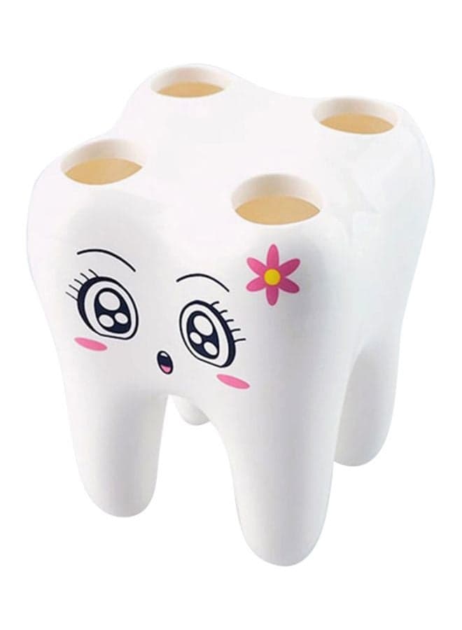 Portable Toothbrush Holder White/Black/Pink 8.2x8.2x10.4cm