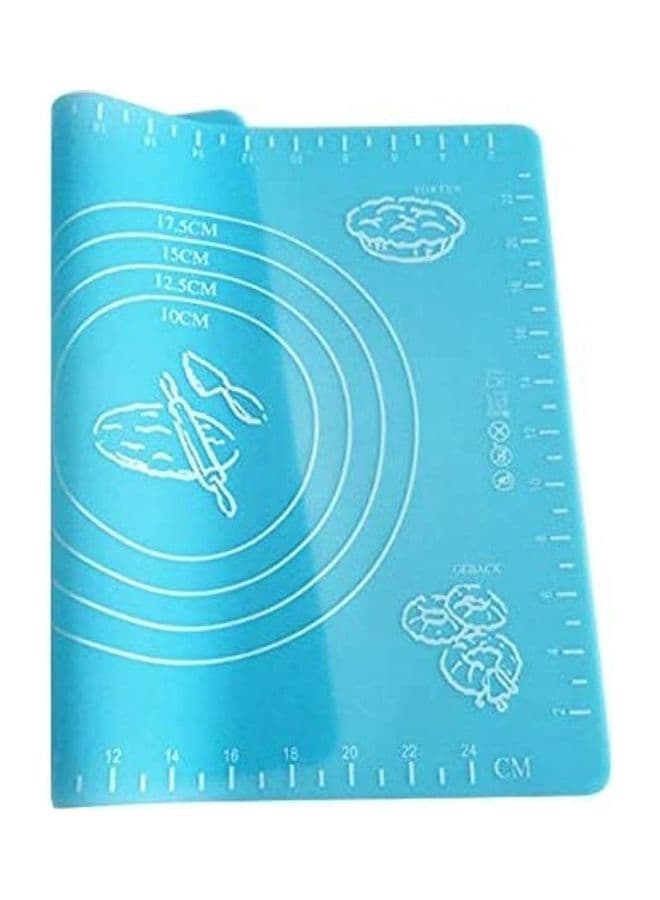 Silicone Baking Cake Rolling Kneading Mat Blue