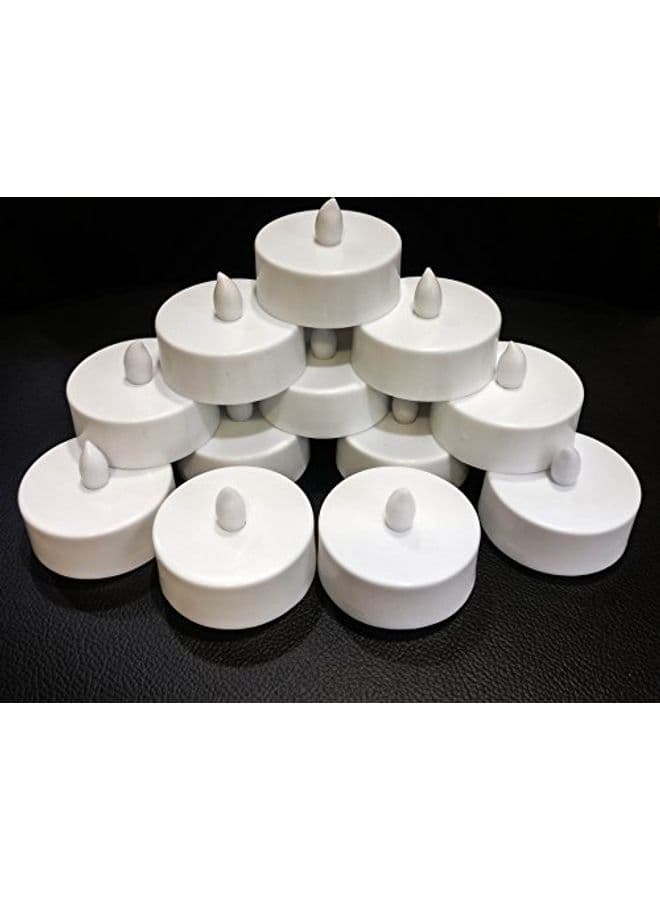 12-Piece Flameless LED Tea Light Candles White