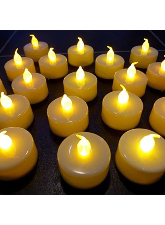 LED Tea Light Candles - Box of 24 Yellow