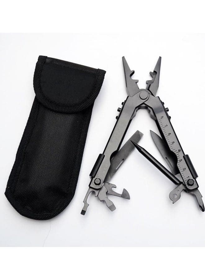 Folding Multifunctional Plier With Bag Black