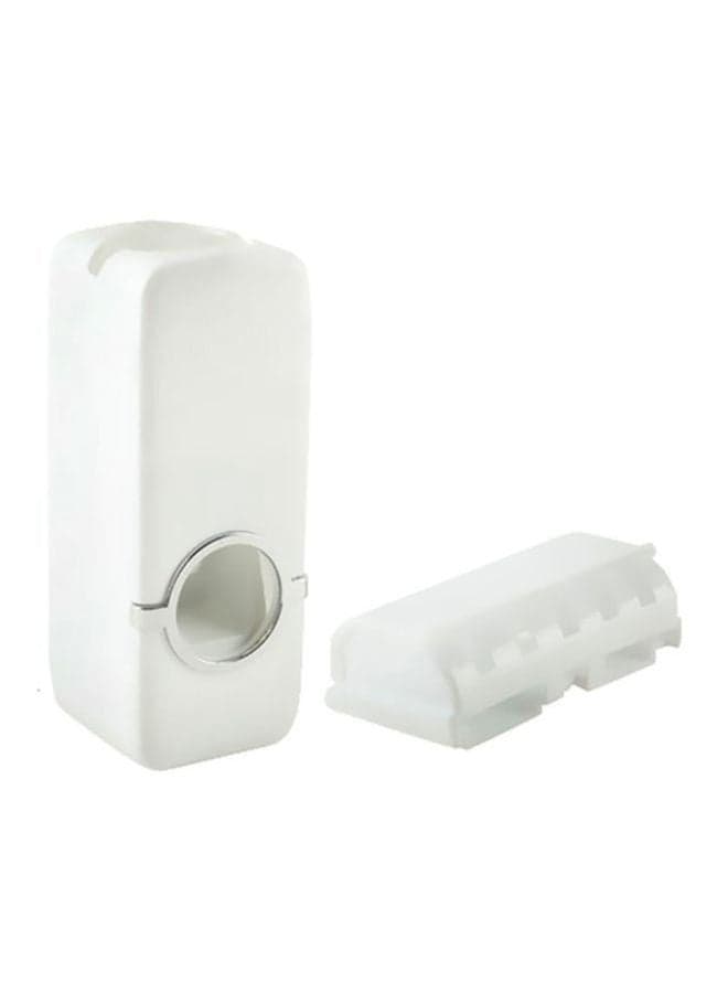 Wall Mounted Toothpaste Dispenser White 15x6x6cm