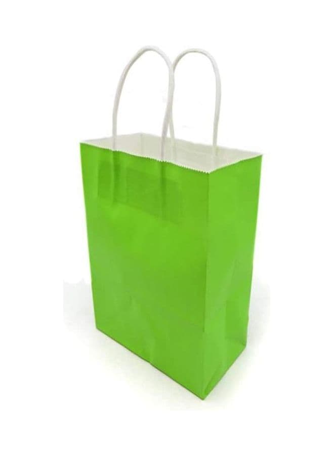 Pack Of 12 Paper Gift Bag Green