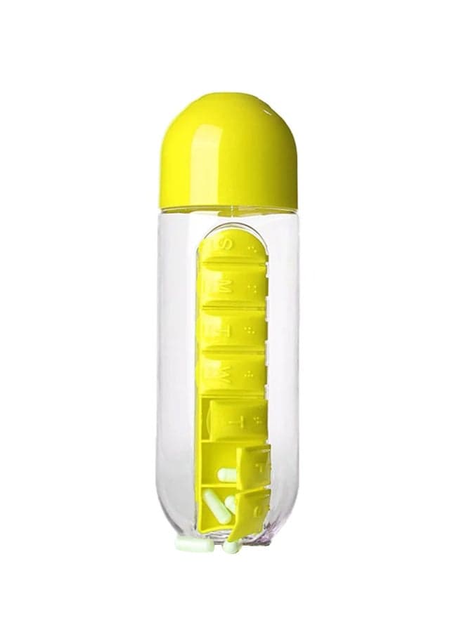 Portable Water Bottle With Pill Grids