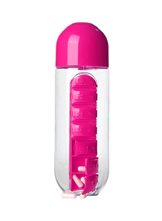 Portable Water Bottle With Pill Grids