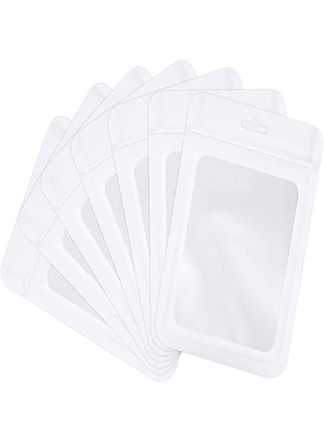 50-Piece Resealable Food Storage Bag White 6x15cm