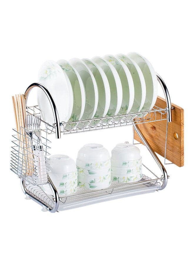 Bowl Storage Rack Silver 25 x 38 x 43cm