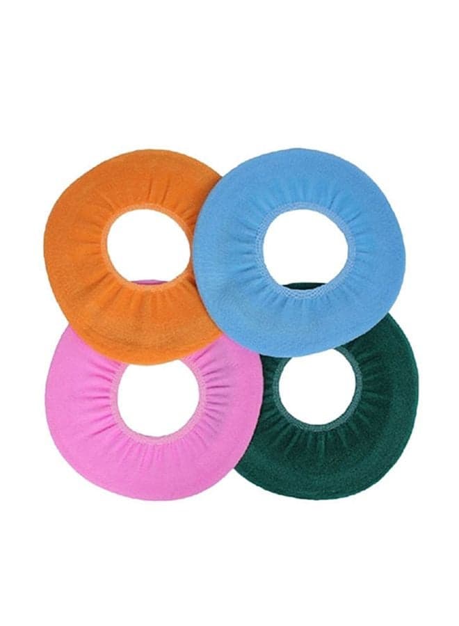 4-Piece Washable Toilet Seat Cover Set Orange/Blue/Pink 30centimeter