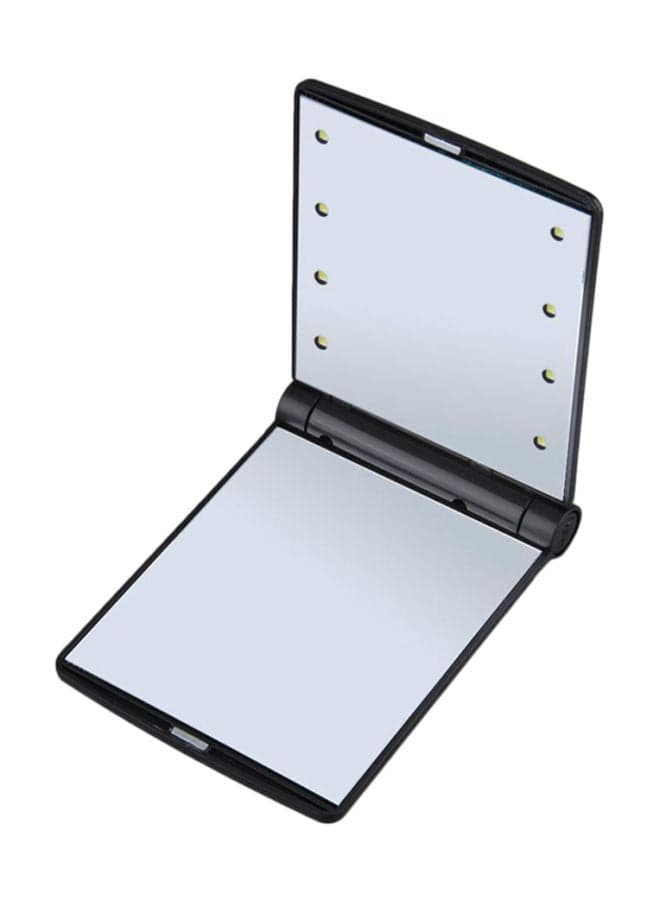 LED Foldable Makeup Mirror Black 110x11x85mm