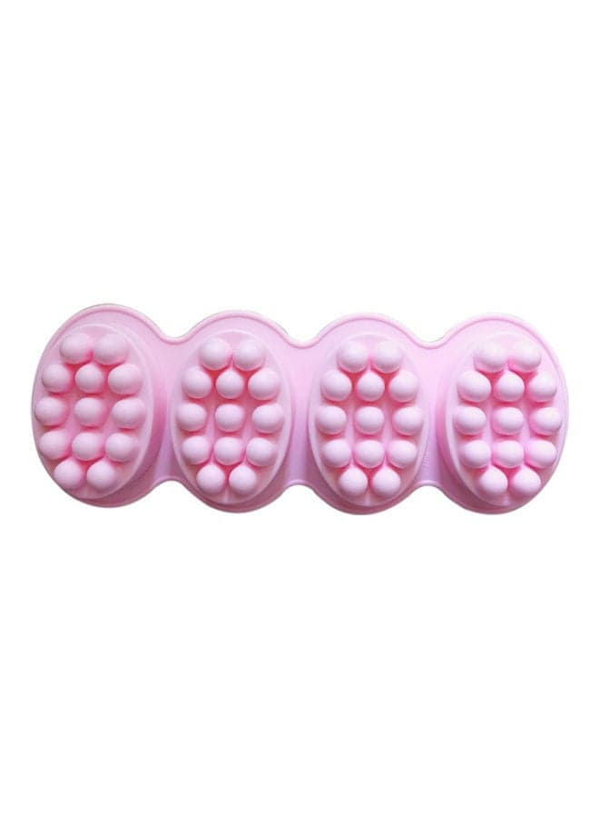 4 Cavities Oval Massage Mold Pink 28 x 10cm