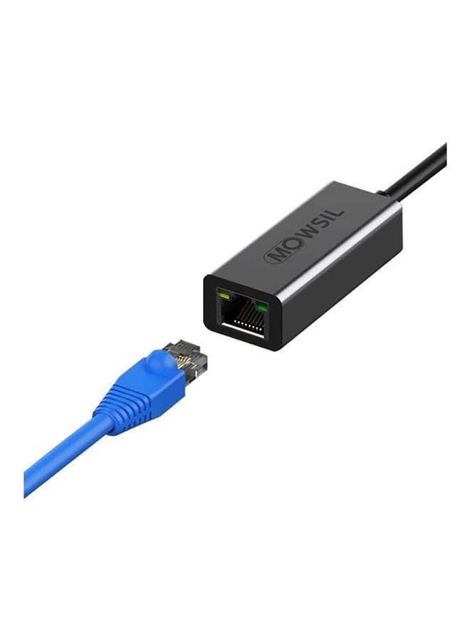 USB Type C To RJ-45 Converter Black