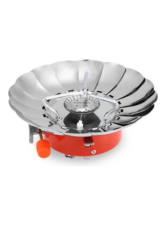 Outdoor Folding Windproof Piezo Ignition Gas Stove Multicolour 14.5 x 12 x 14.5cm