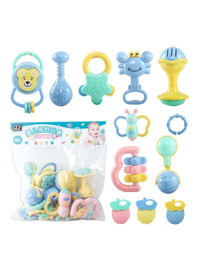 12-Piece Multi-Shaped Baby Rattle Toy Set