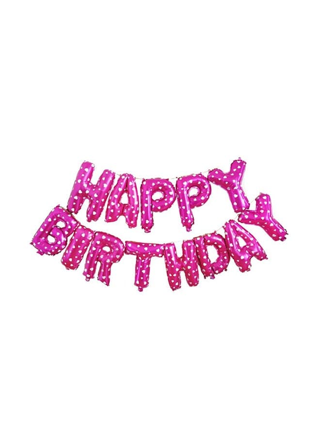 13-Piece Happy Birthday Letters Foil Balloon Set 16inch